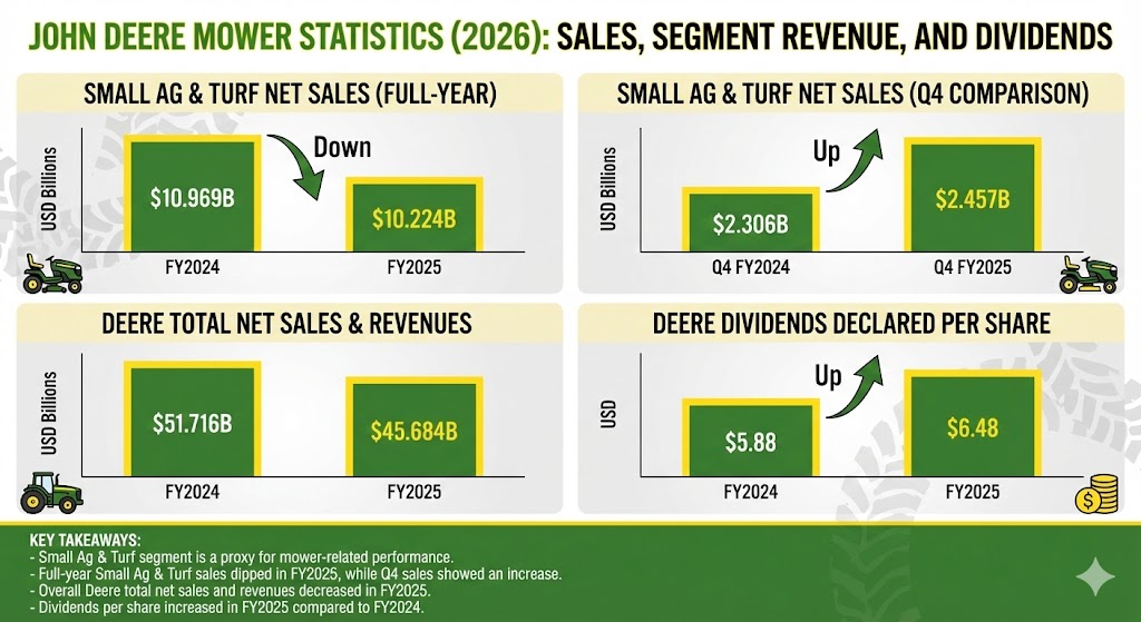 john deere mower statistics