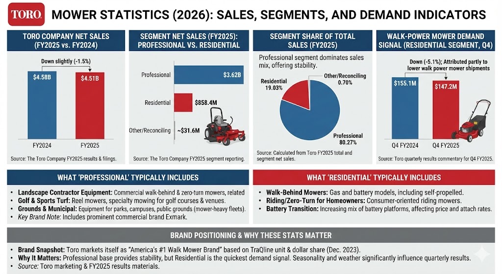 toro mower statistics